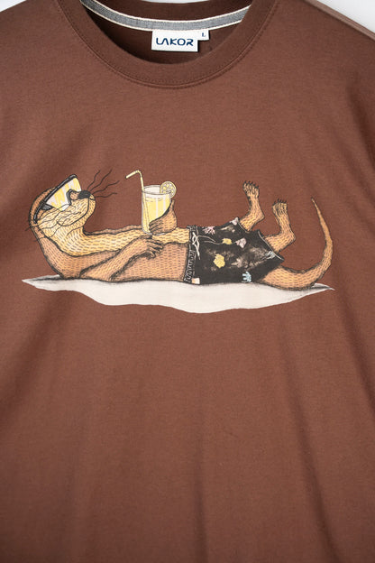 Lakor An Otter Vacation T-Shirt - Sjov Odder Maritim T-Shirt