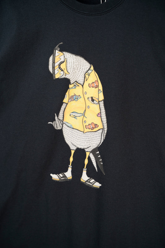 Lakor Flipping The Bird T-Shirt - Sjov Måge Maritim T-Shirt