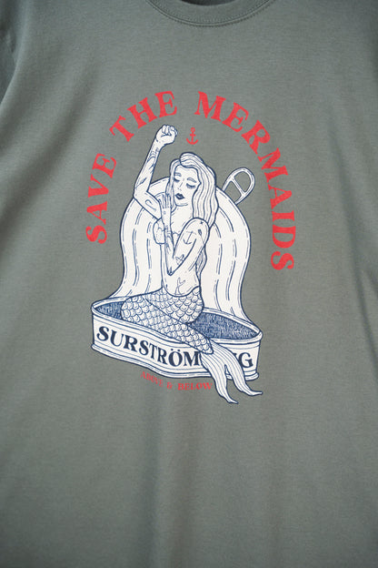 Lakor Save the Mermaids T-Shirt - Humoristisk Maritim T-Shirt