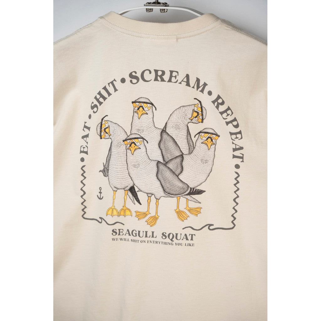 Lakor Seagull Squad Back T-shirt - Herre T-shirt med Måge Design