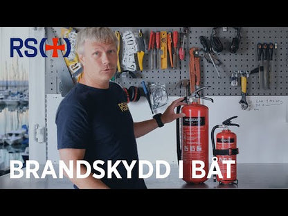 Pulverslukker rød PE2TGH inkl. beslag  2 kg